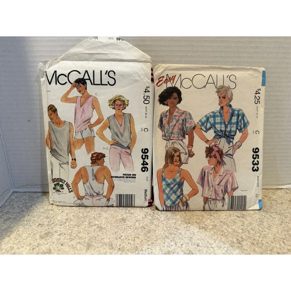 Vintage McCall's Sewing Pattern Lot of 16 Misses Dresses Tops Home Dec